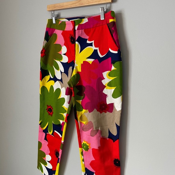 Trina Turk Moss 2 Pant In Nocolor Cropped Dress Pant Colorful Women's Size 4 - Picture 4 of 10